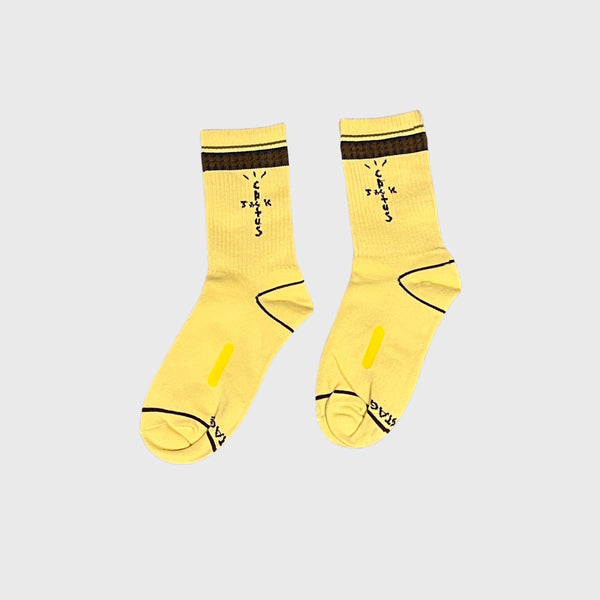 Cactus Jack Saturn Gold Custom Cotton Socks