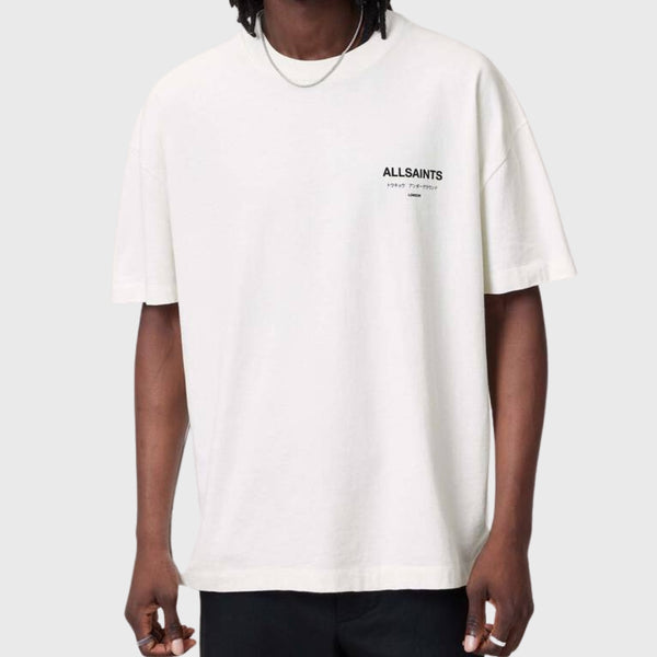 AllSaints Underground oversized t-shirt Ashen White