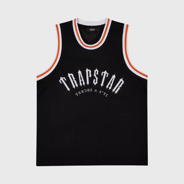 Trapstar Irongate Arch Basketball Vest Black/White/Orange