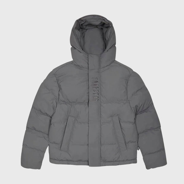 Trapstar Decoded 2.0 Hooded Puffer Jacket Grey