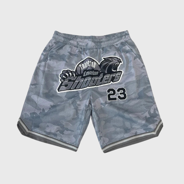 Trapstar Shooters SS23 Basketball Shorts Grey Camo