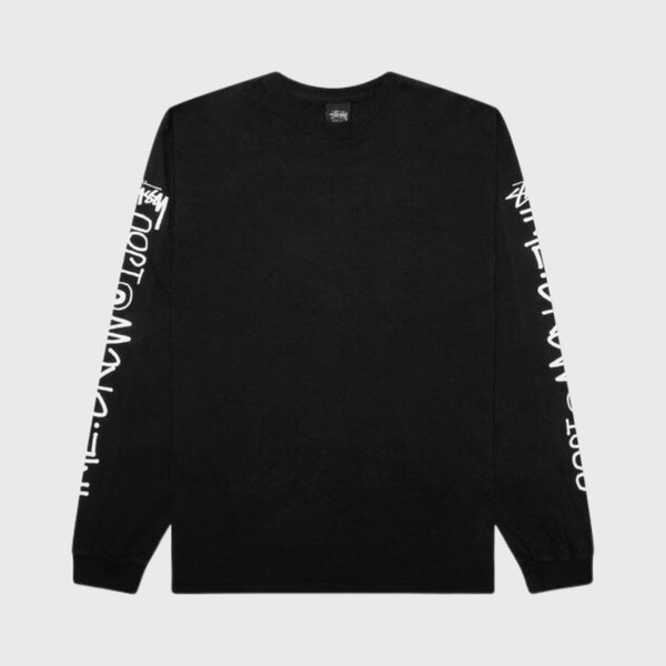 Stussy INTL Crew LS Tee Pigment Dyed Black