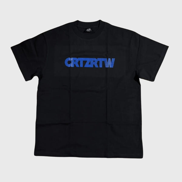 Corteiz CRTZRTW Blue Logo Tee Black